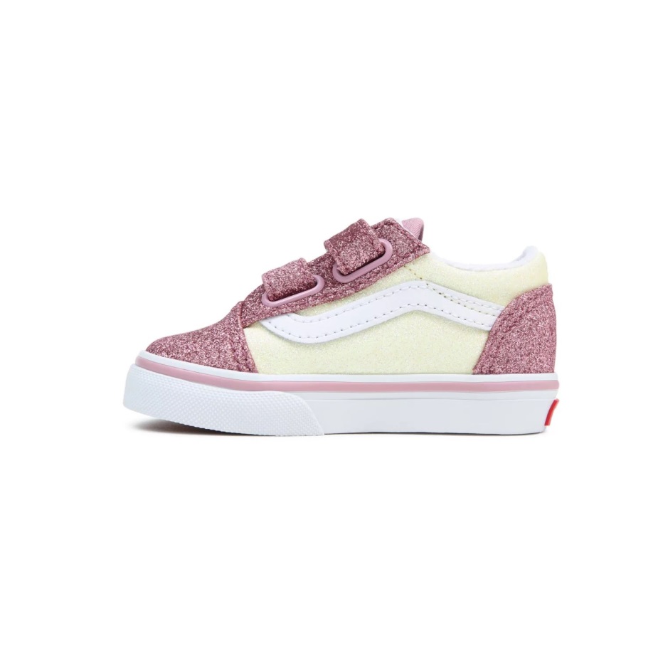 Vans νήπιο παλιό Skool V παπούτσια (1-4 ετών) κίτρινο-ροζ