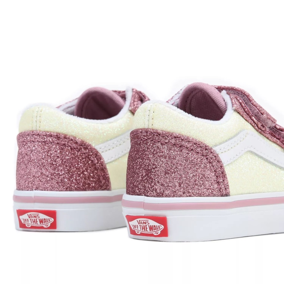 Vans νήπιο παλιό Skool V παπούτσια (1-4 ετών) κίτρινο-ροζ