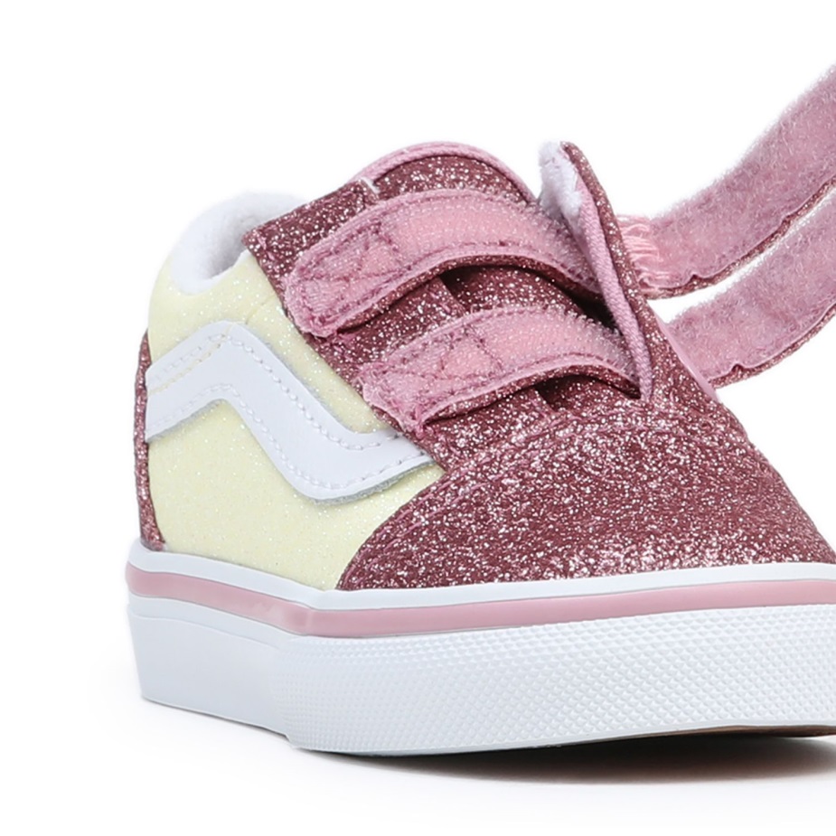 Vans νήπιο παλιό Skool V παπούτσια (1-4 ετών) κίτρινο-ροζ