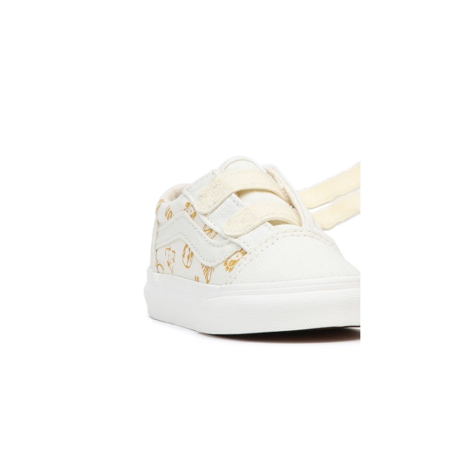 Vans νήπιο παλιό Skool V παπούτσια (1-4 ετών) λευκά