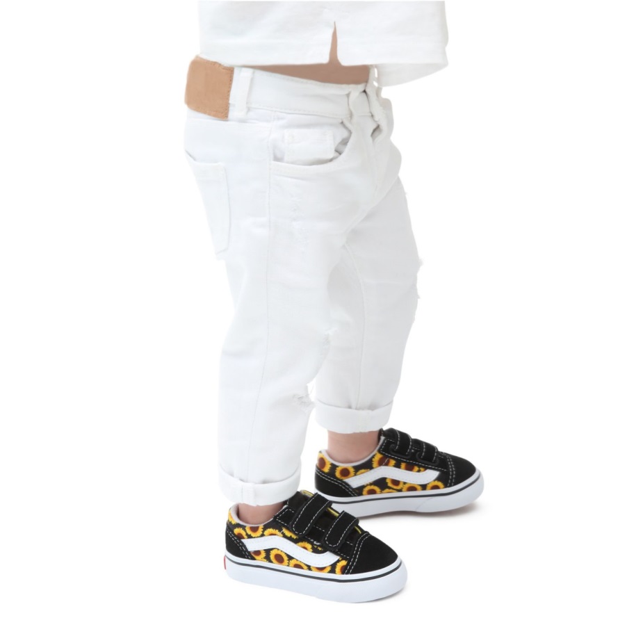 Vans νήπιο παλιό Skool V παπούτσια (1-4 ετών) μαύρα