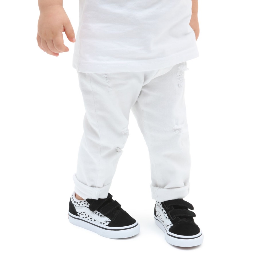 Vans νήπιο παλιό Skool V παπούτσια (1-4 ετών) μαύρο-άσπρο