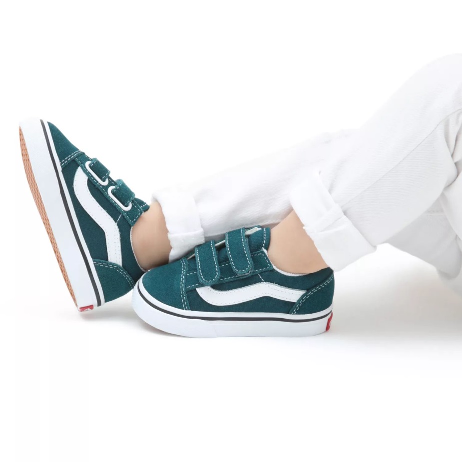 Vans νήπιο παλιό Skool V παπούτσια (1-4 ετών) πράσινα