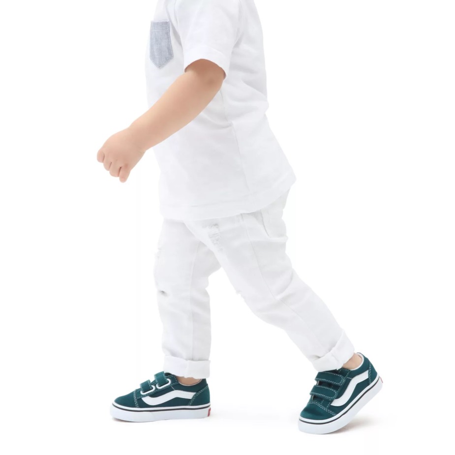 Vans νήπιο παλιό Skool V παπούτσια (1-4 ετών) πράσινα