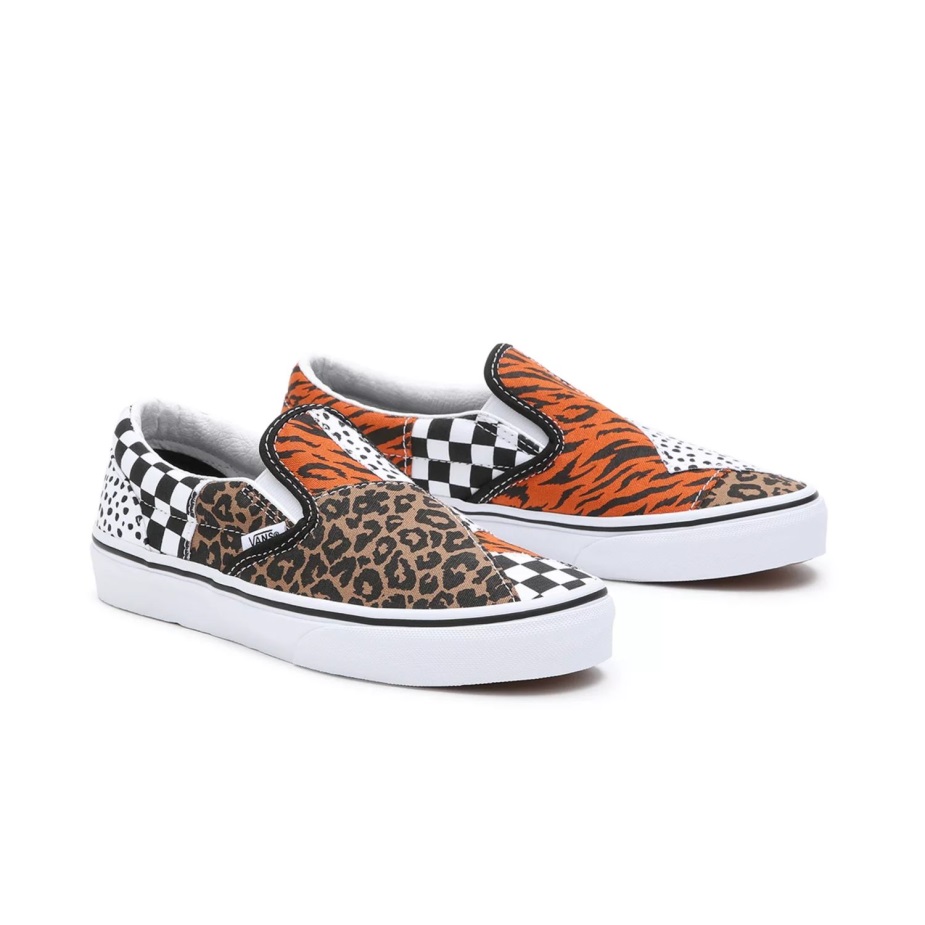 Vans νεανικά κλασικά Slip-on παπούτσια (8-14 ετών) μαύρο-άσπρο
