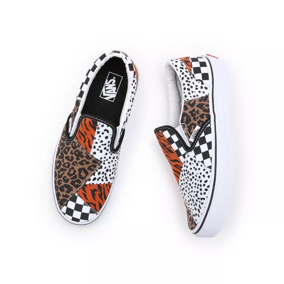 Vans νεανικά κλασικά Slip-on παπούτσια (8-14 ετών) μαύρο-άσπρο