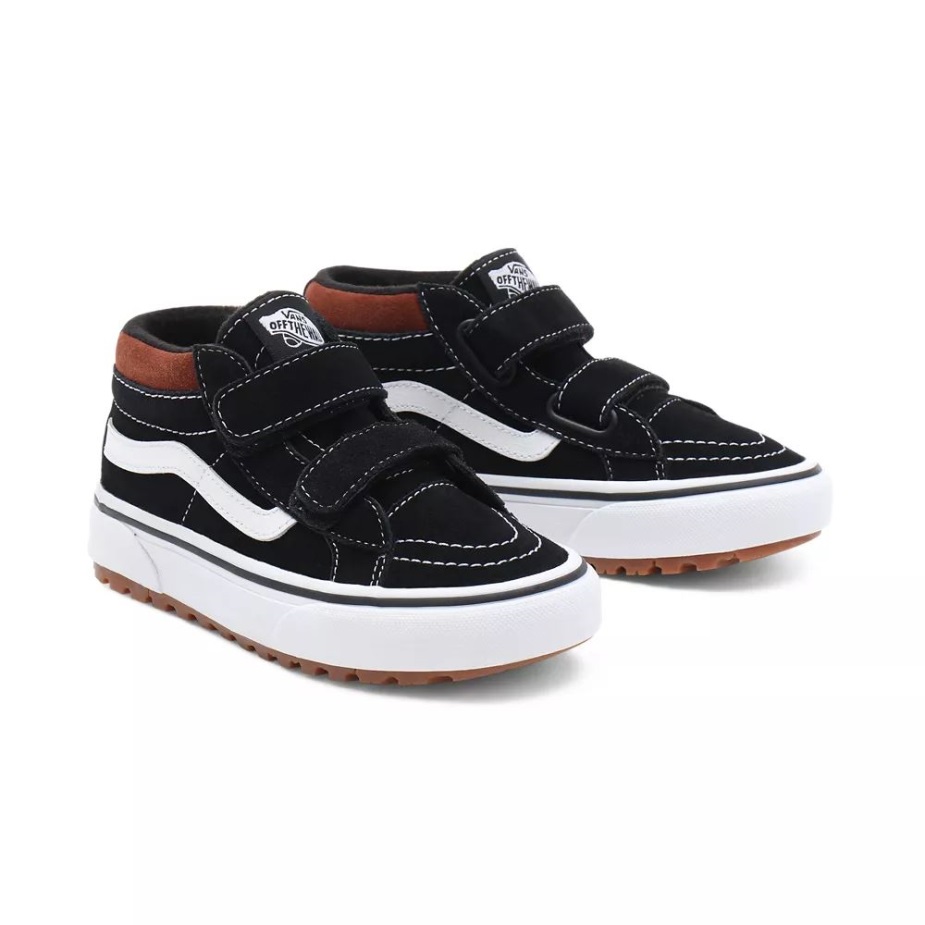 Vans παιδικά Sk8-μεσαία επανέκδοση Mte-1 V παπούτσια (4-8 ετών) μαύρα