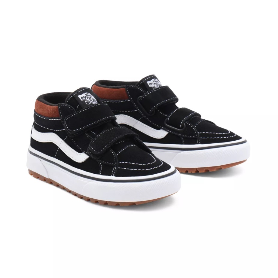 Vans παιδικά Sk8-μεσαία επανέκδοση Mte-1 V παπούτσια (4-8 ετών) μαύρα