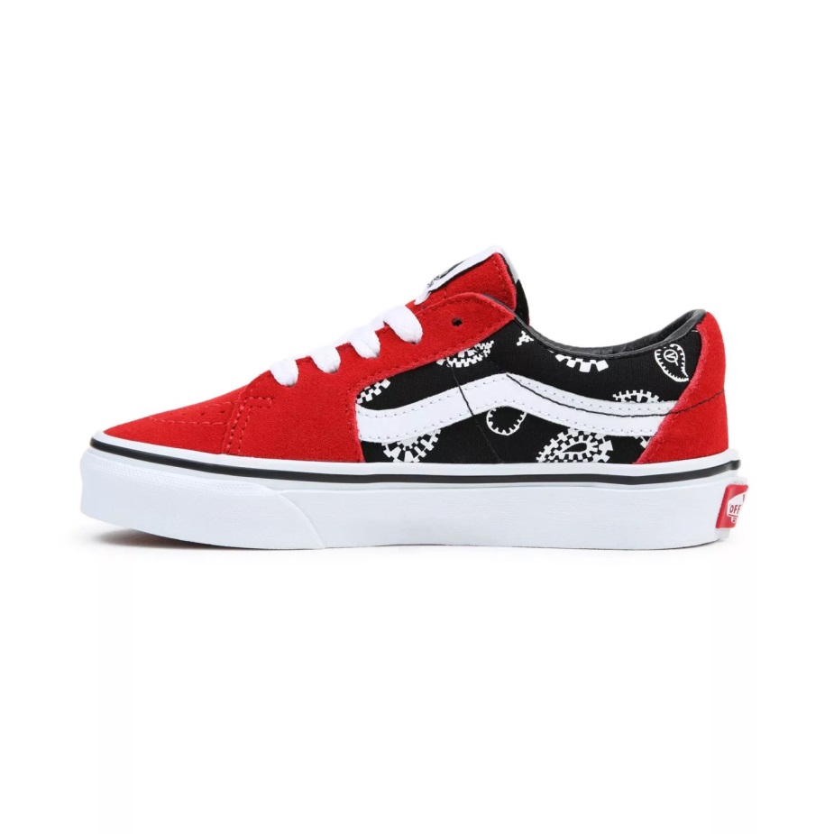 Vans παιδικά Sk8-χαμηλά παπούτσια (4-8 ετών) μαύρο-κόκκινο
