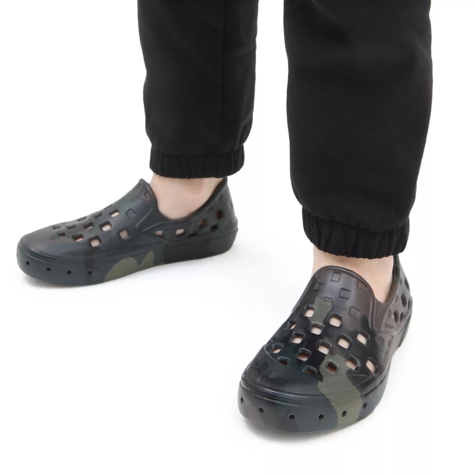 Vans παιδικά Slip-on Trk παπούτσια (4-8 ετών) πράσινο-καφέ