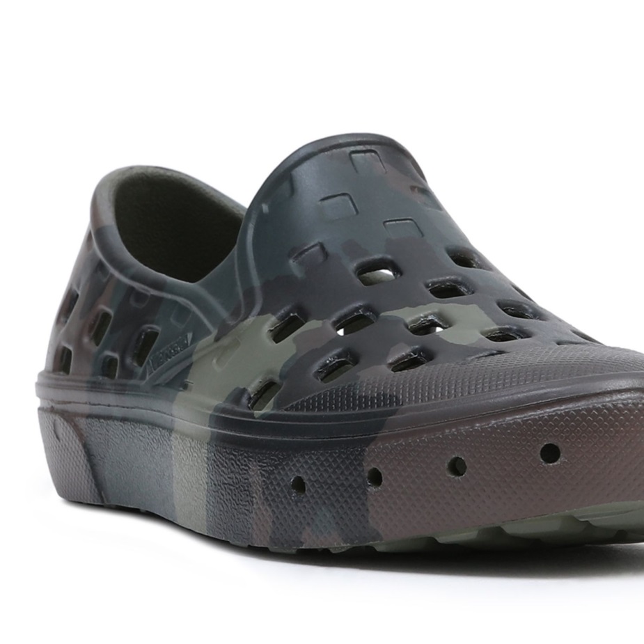 Vans παιδικά Slip-on Trk παπούτσια (4-8 ετών) πράσινο-καφέ