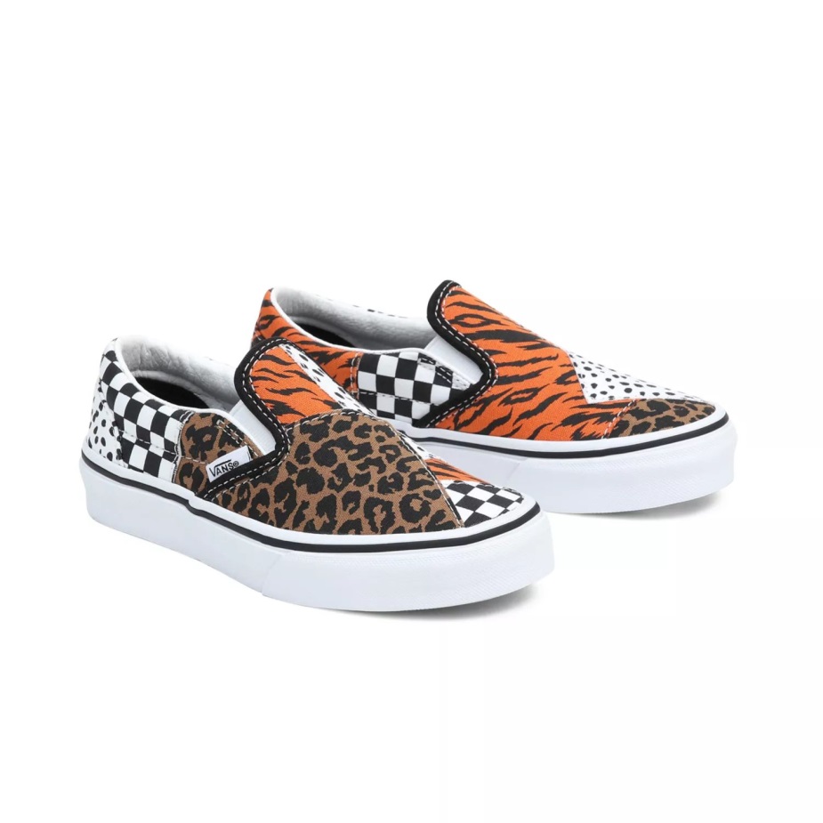 Vans παιδικά κλασικά Slip-on παπούτσια (4-8 ετών) μαύρο-άσπρο
