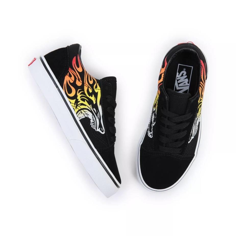 Vans παιδικά παπουτσια παλια Skool (4-8 χρονων) μαυρα