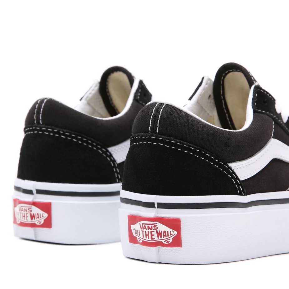Vans παιδικά παπουτσια παπουτσια πλατφορμας Skool (4-8 χρονων) μαυρα
