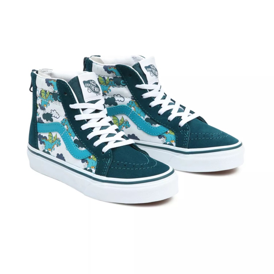 Vans παιδικά παπούτσια φερμουάρ Sk8-hi (4-8 ετών) μπλε