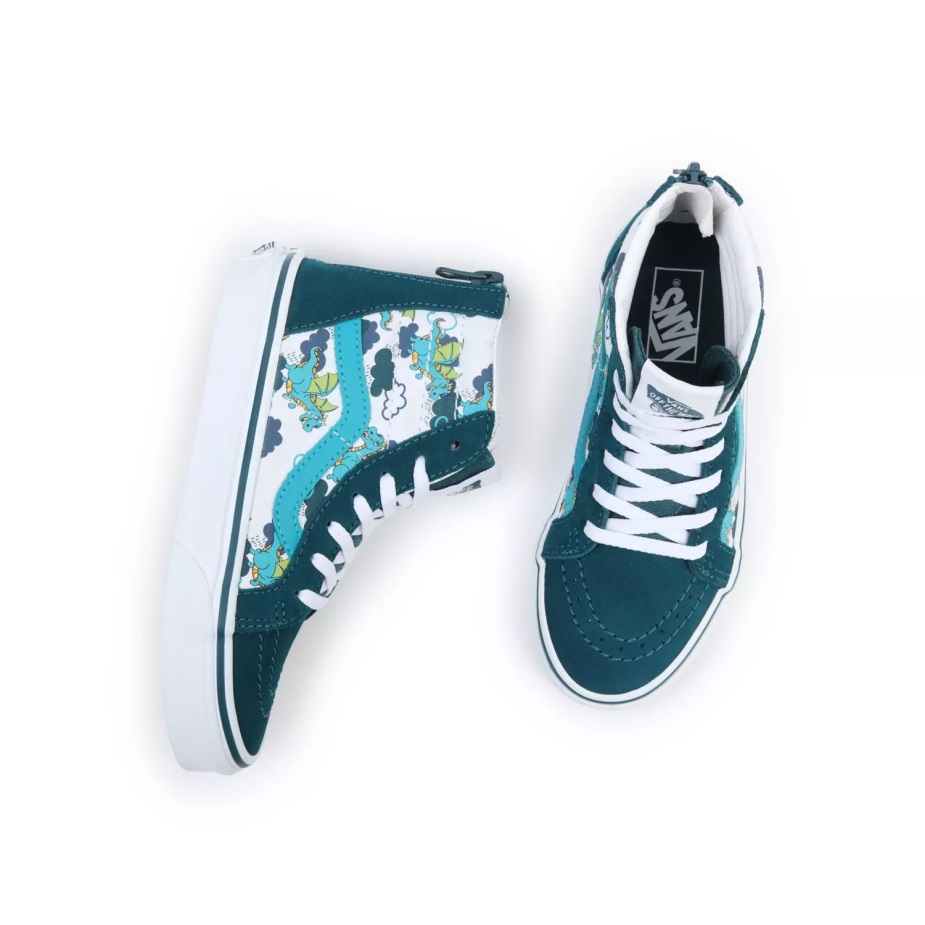 Vans παιδικά παπούτσια φερμουάρ Sk8-hi (4-8 ετών) μπλε