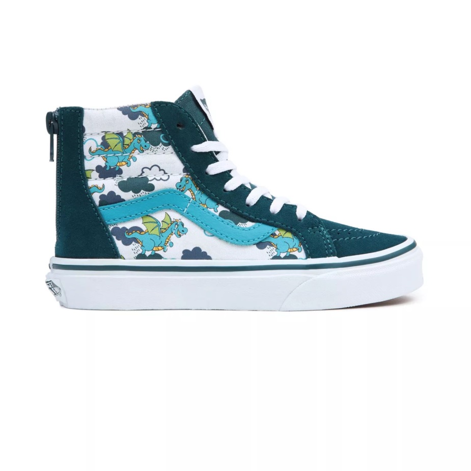 Vans παιδικά παπούτσια φερμουάρ Sk8-hi (4-8 ετών) μπλε