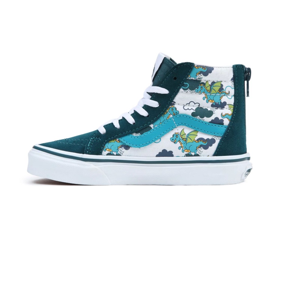 Vans παιδικά παπούτσια φερμουάρ Sk8-hi (4-8 ετών) μπλε