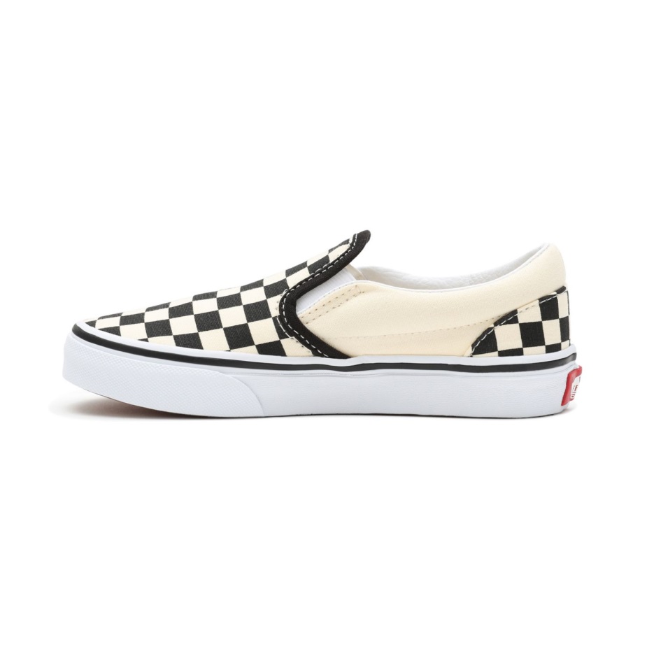 Vans παιδικά σκακιέρα κλασικά Slip-on παπούτσια (4-8 ετών) μαύρο-άσπρο