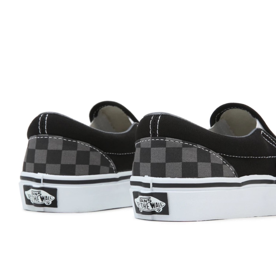 Vans παιδικά σκακιέρα κλασικά Slip-on παπούτσια (4-8 ετών) μαύρο-γκρι