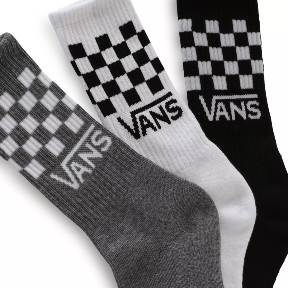 Vans παιδικές κάλτσες κλασικές καρέ (3 ζευγάρια) πολυ