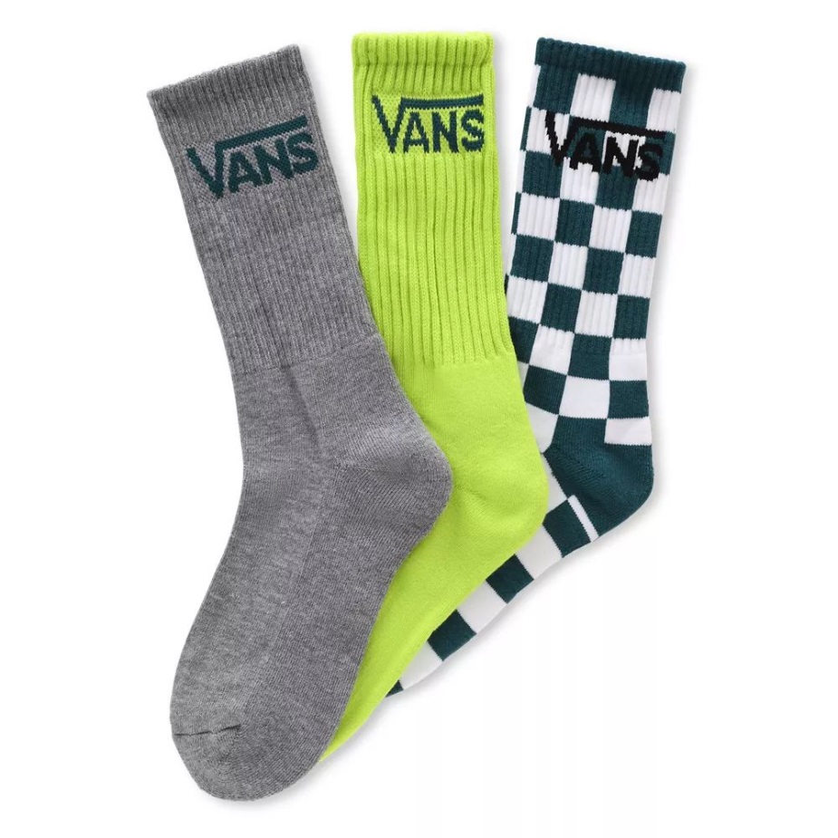 Vans παιδικές κάλτσες κλασικού πληρώματος (3 ζευγάρια) κίτρινο-λευκό