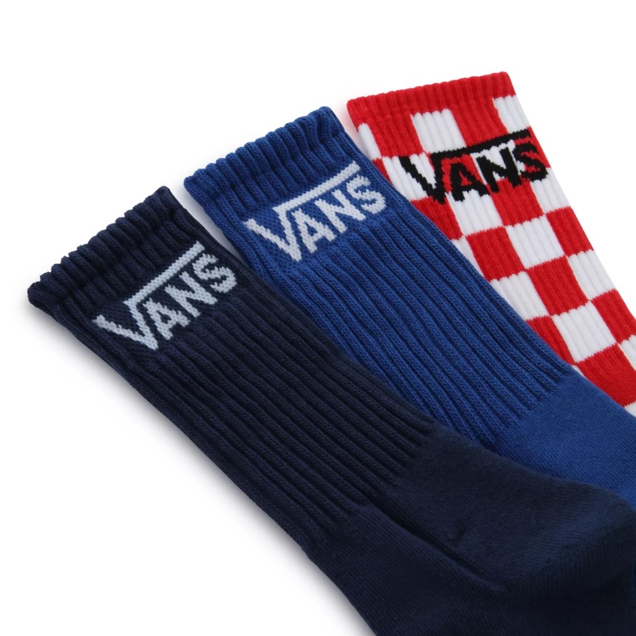 Vans παιδικές κλασικές κάλτσες πληρώματος (3 ζευγάρια) μπλε