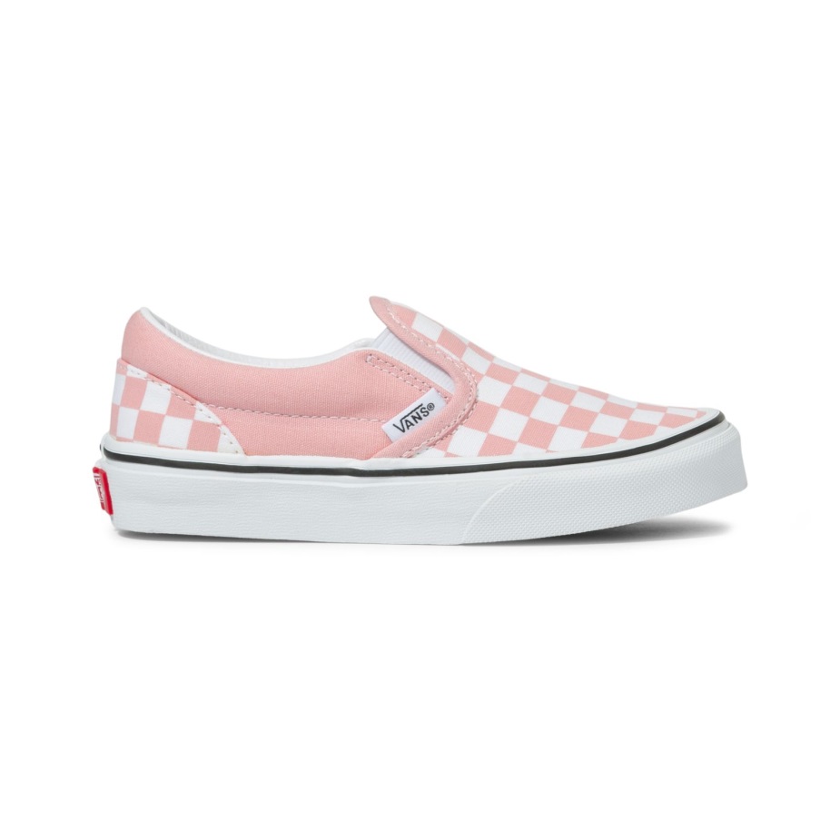 Vans παιδική σκακιέρα κλασική Slip-on πούδρα ροζ-αληθινό λευκό