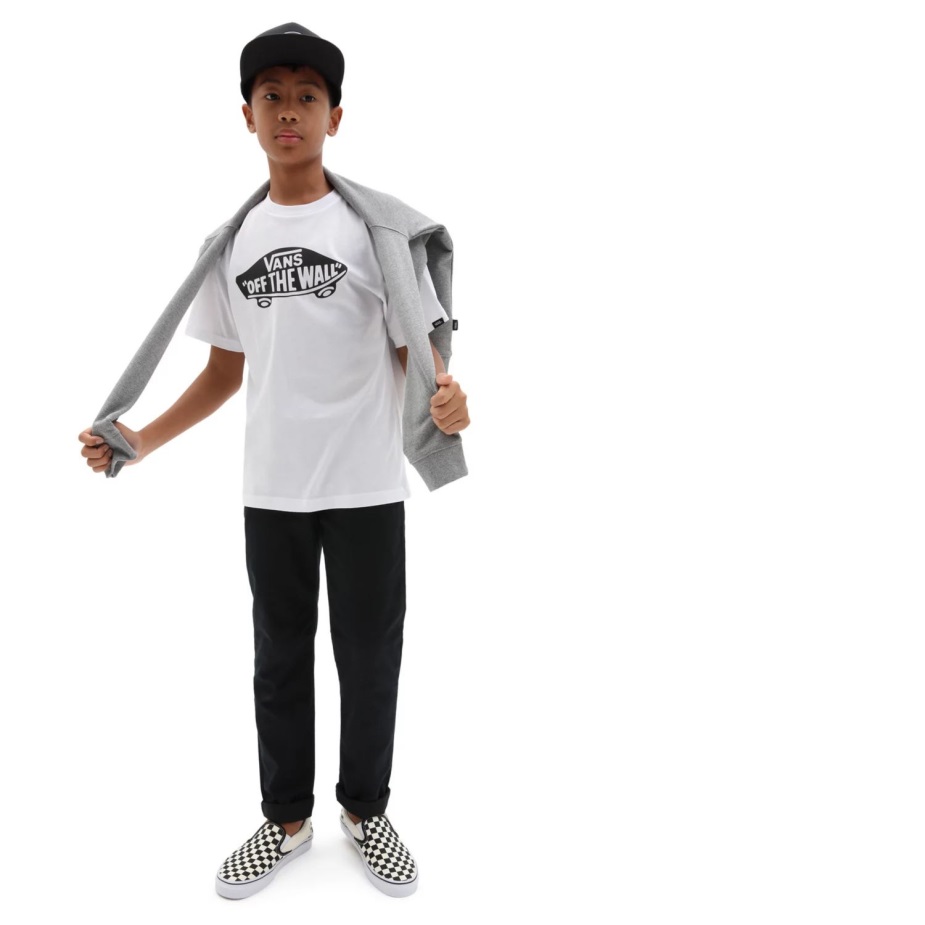 Vans παιδικό μπλουζάκι (8-14 ετών) λευκό