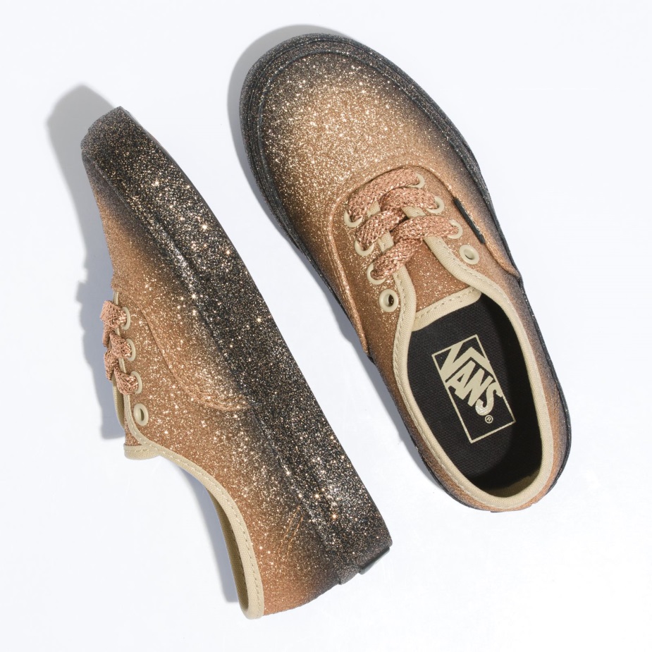 Vans παιδικό πάρτι γκλίτερ αυθεντικό μαύρο-χρυσό