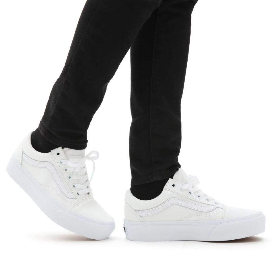 Vans παλιά παπούτσια πλατφόρμας Skool λευκό