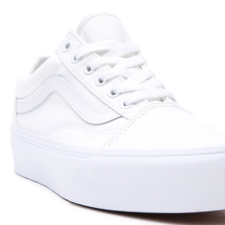 Vans παλιά παπούτσια πλατφόρμας Skool λευκό