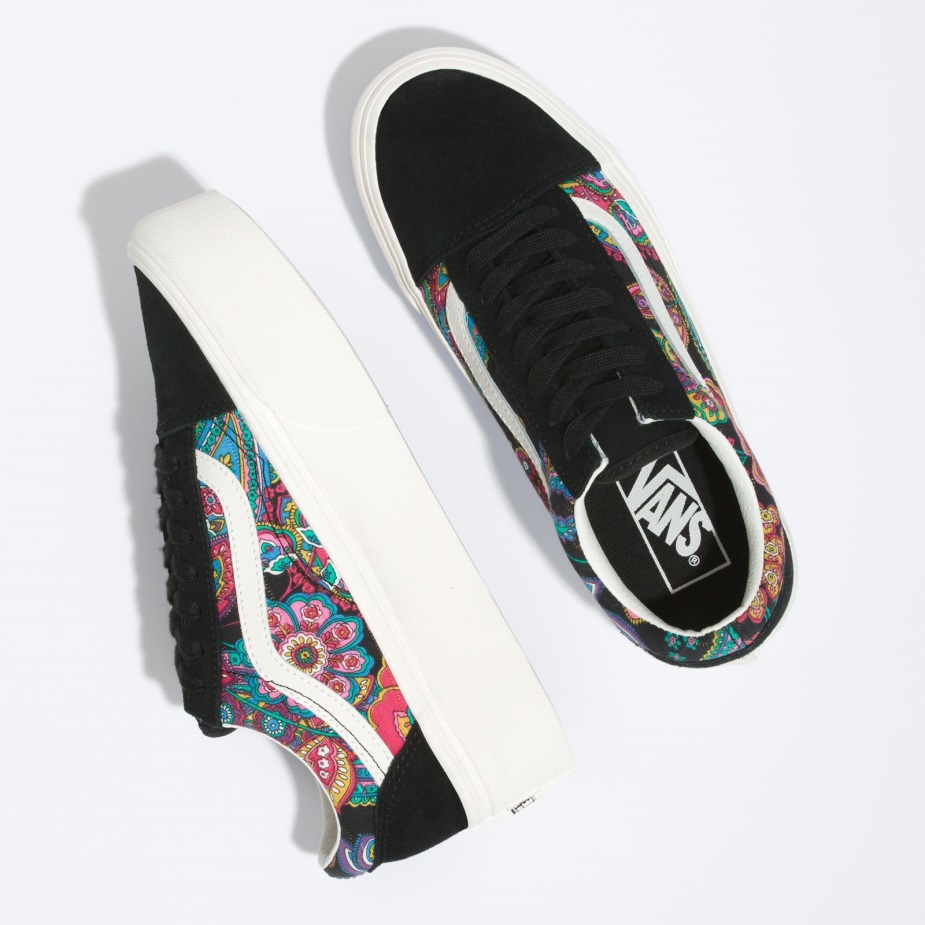 Vans παλιό Skool Stackform Paisley Bloom μαύρο