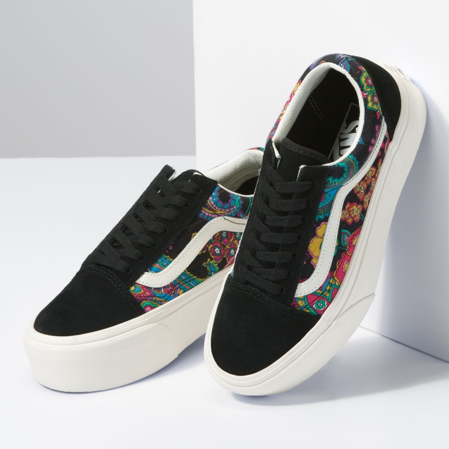 Vans παλιό Skool Stackform Paisley Bloom μαύρο