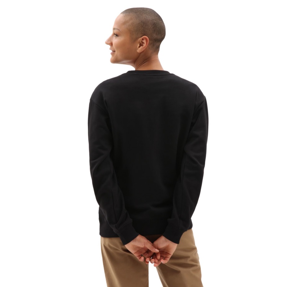 Vans που πετούν V Boyfriend Fit Crew πουλόβερ μαύρο