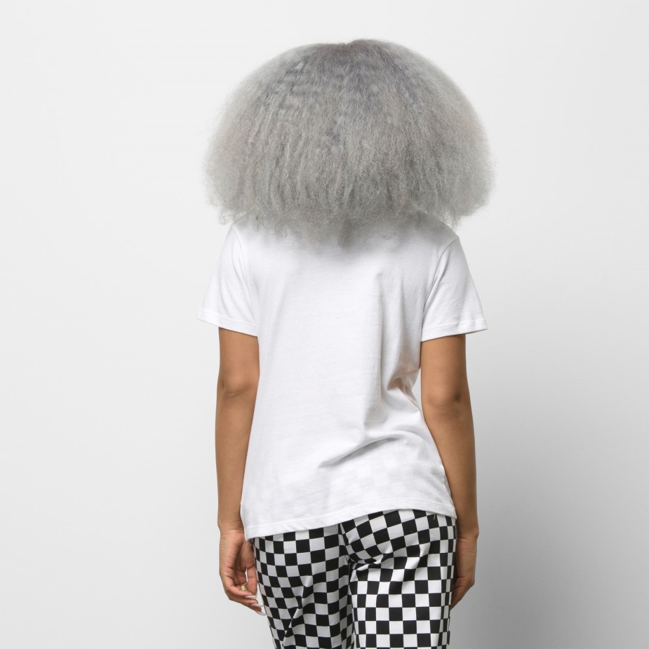 Vans που πετούν V Crew Tee λευκό