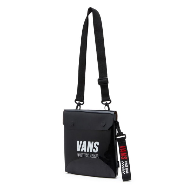 Vans πούλι δαχτυλίδι χιαστί τσάντα μαύρο