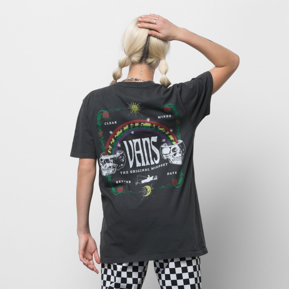 Vans πρωτότυπο μπλουζάκι νοοτροπίας μαύρο