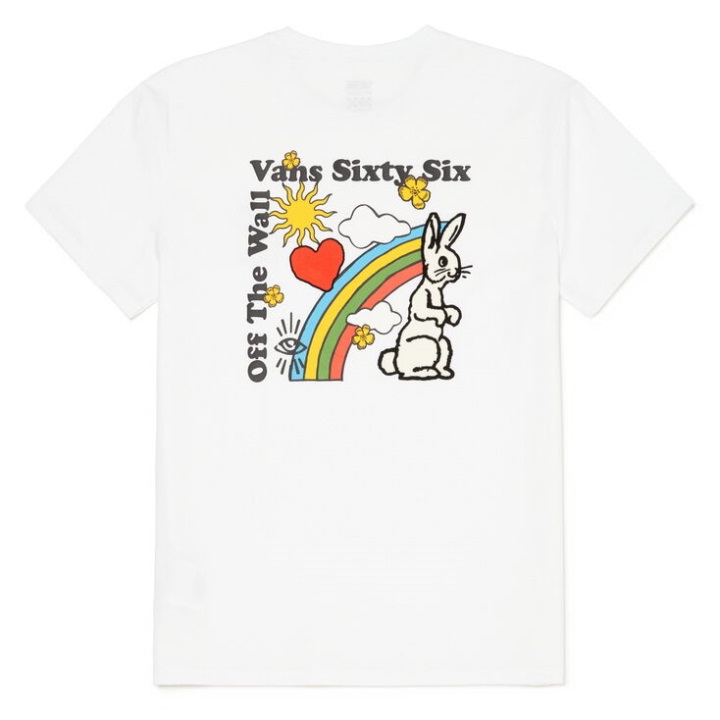 Vans ρετρό Groove κουνέλι κοντομάνικο μπλουζάκι λευκό