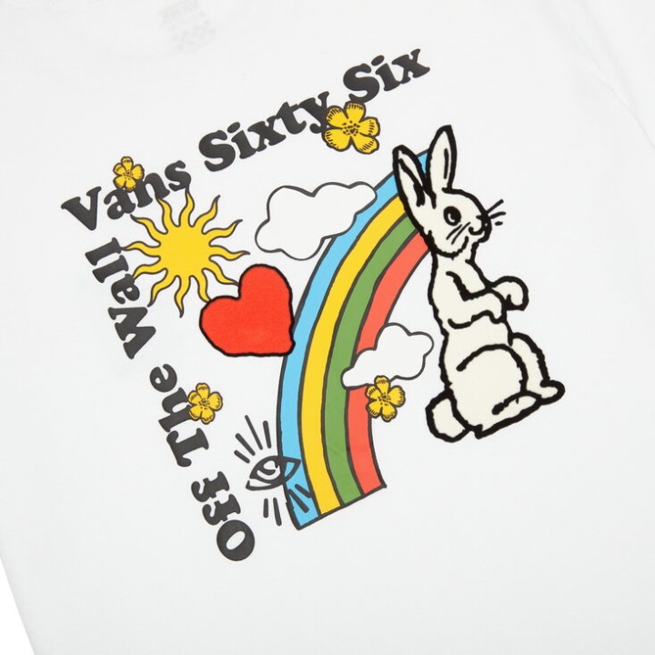 Vans ρετρό Groove κουνέλι κοντομάνικο μπλουζάκι λευκό