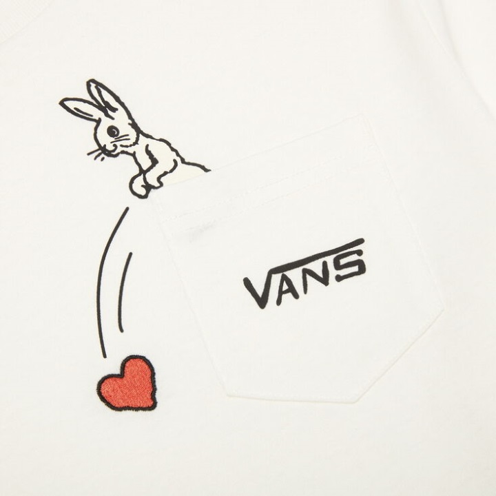 Vans ρετρό Groove μπλουζάκι Marshmallow με μασίφ κοντομάνικο τσέπη