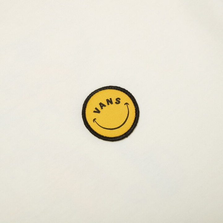 Vans ρετρό Groove χαμόγελο κοντομάνικο μπλουζάκι Marshmallow