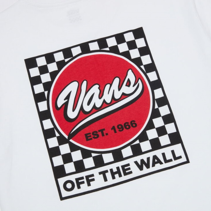 Vans ρετρό μπλουζάκι μικτό λευκό