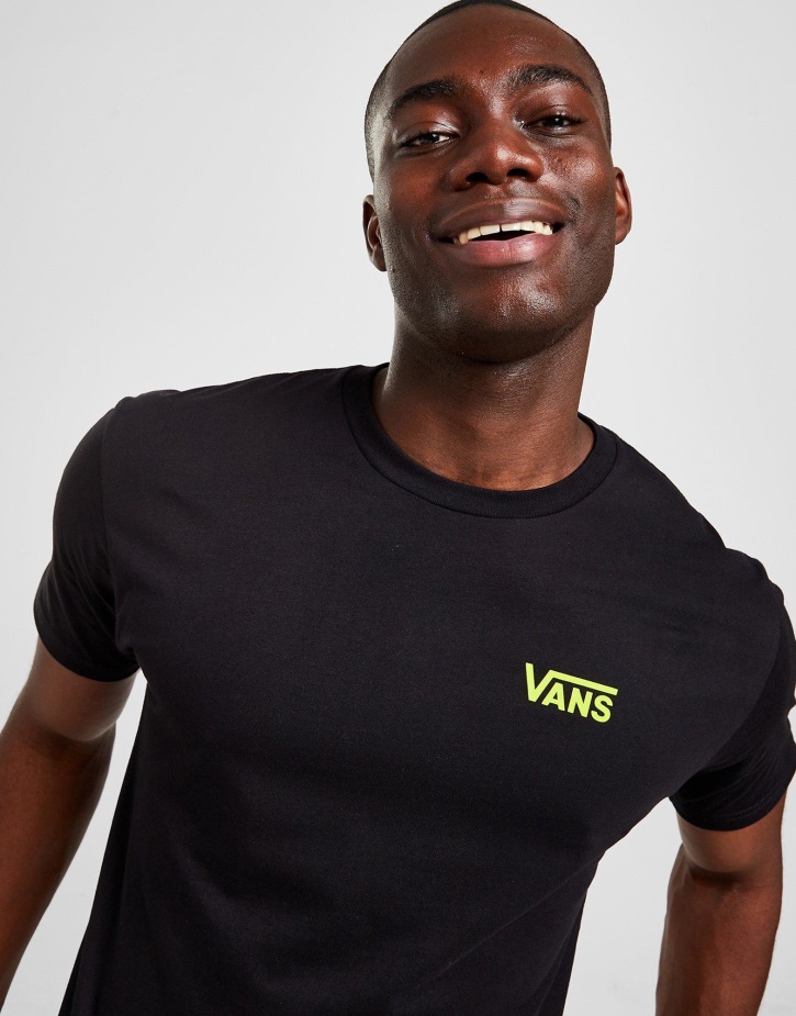 Vans σε όλο τον κόσμο πίσω γραφικό μπλουζάκι μαύρο