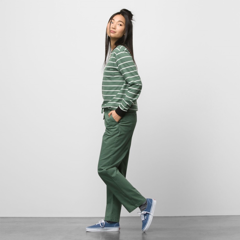 Vans σειρά χαλαρό παντελόνι πάπια πράσινο