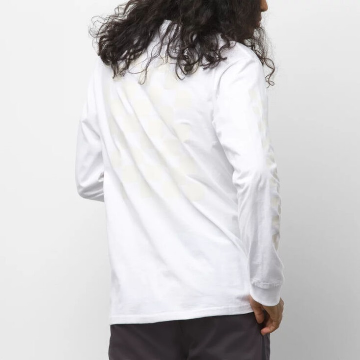 Vans σκακιέρα 21 μακρυμάνικη μπλούζα λευκό