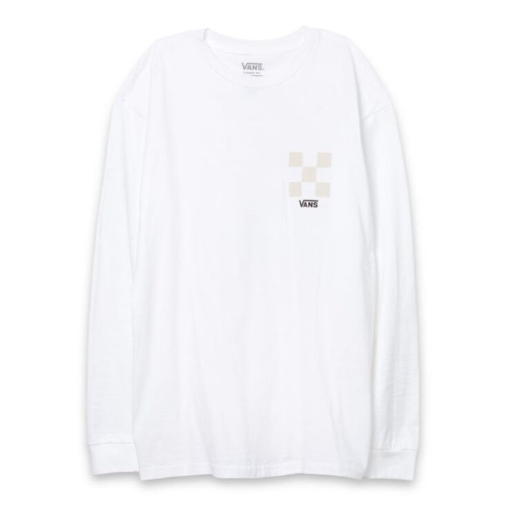 Vans σκακιέρα 21 μακρυμάνικη μπλούζα λευκό