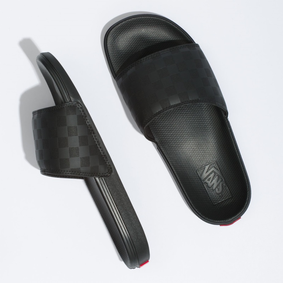 Vans σκακιέρα La Costa Slide-on μαύρο-μαύρο