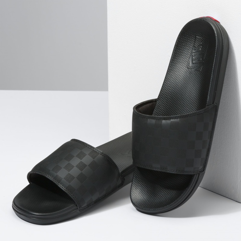 Vans σκακιέρα La Costa Slide-on μαύρο-μαύρο