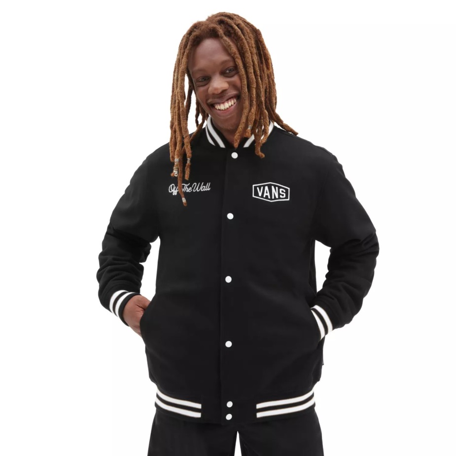 Vans σκακιέρα έρευνα πανεπιστημιακό μπουφάν μαύρο